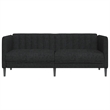 Vidaxl 2-Seater Sofa in Black Polyester
