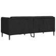 Vidaxl 2-Seater Sofa in Black Polyester