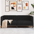Vidaxl 2-Seater Sofa in Black Polyester