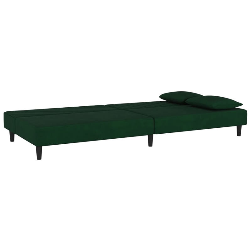 Vidaxl Sofa Bed in Dark Green Velvet