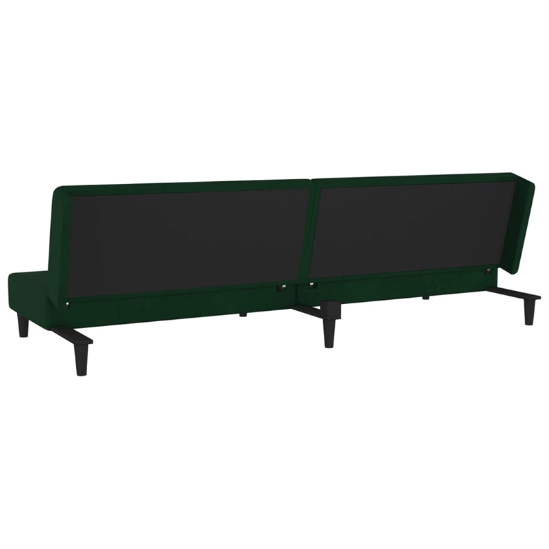 Vidaxl Sofa Bed in Dark Green Velvet