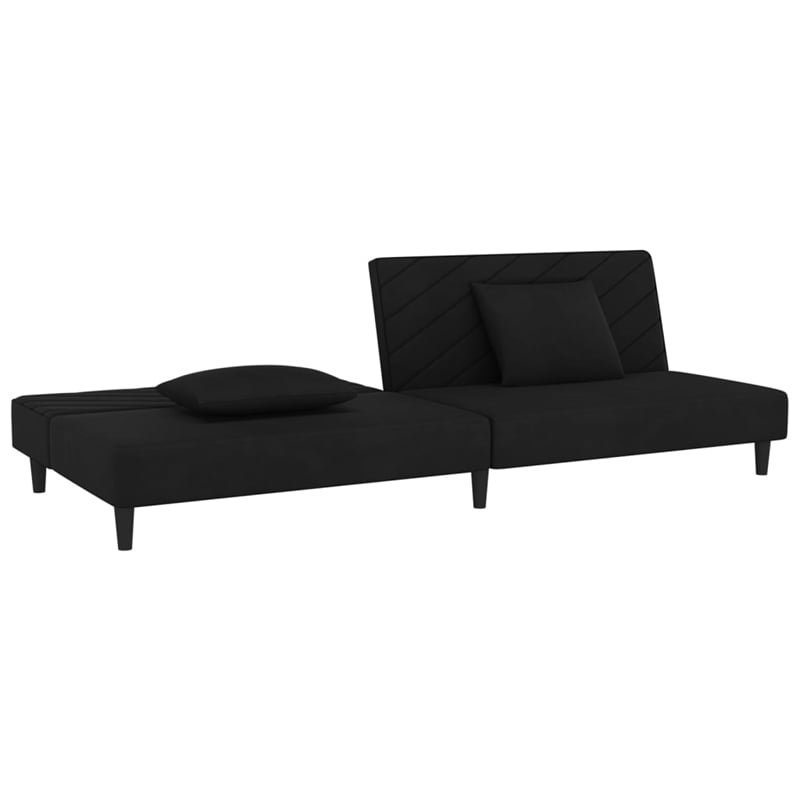 Vidaxl Sofa Bed in Black Polyester