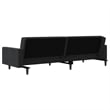 Vidaxl Sofa Bed in Black Velvet Polyester Velvet