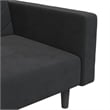 Vidaxl Sofa Bed in Black Velvet Polyester Velvet