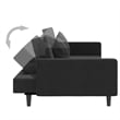 Vidaxl Sofa Bed in Black Velvet Polyester Velvet