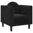 Vidaxl Single Sofa Chair in Black Polyester Velvet