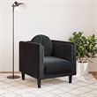 Vidaxl Single Sofa Chair in Black Polyester Velvet
