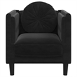 Vidaxl Single Sofa Chair in Black Polyester Velvet