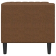 Vidaxl Chesterfield Single Sofa Chair in Brown Faux Suede Leather