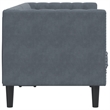 Vidaxl 2-Seater Chesterfield Sofa in Dark Grey Velvet