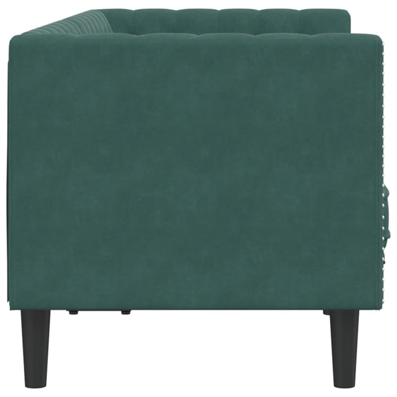 Vidaxl Chesterfield Sofa in Dark Green