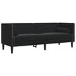 Vidaxl 3-Seater Chesterfield Sofa in Black Velvet