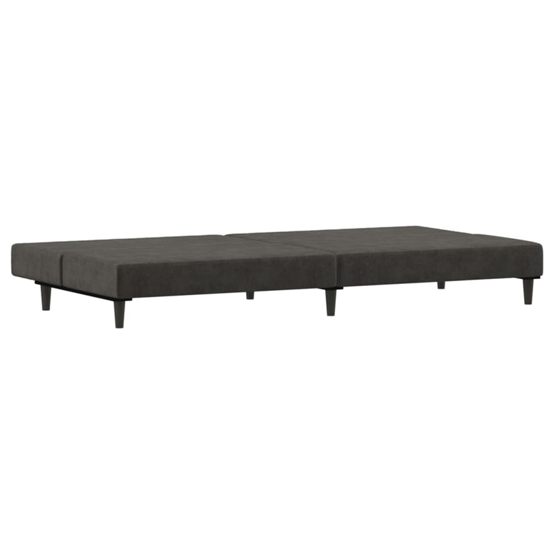Vidaxl Sofa Bed in Dark Gray Polyester Velvet