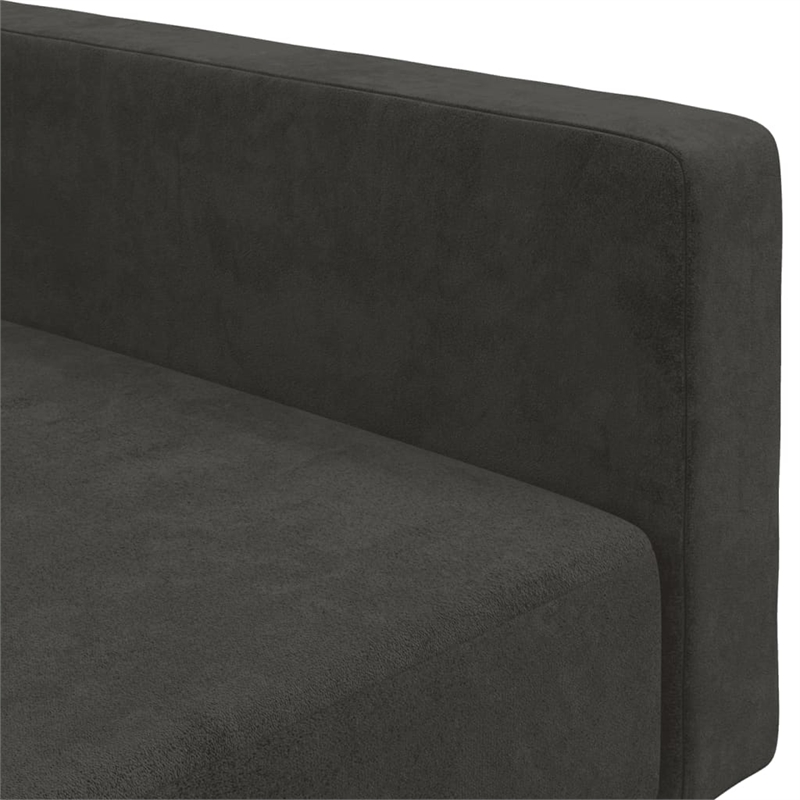 Vidaxl 2-Seater Sofa Bed in Dark Grey Polyester Velvet