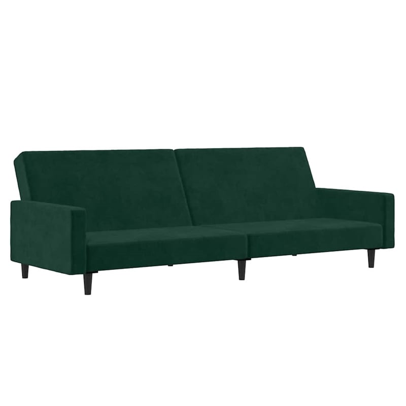 Vidaxl Standard Sofa Bed in Dark Green Velvet