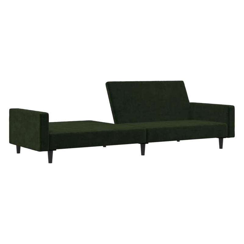 Vidaxl Standard Sofa Bed in Dark Green Velvet