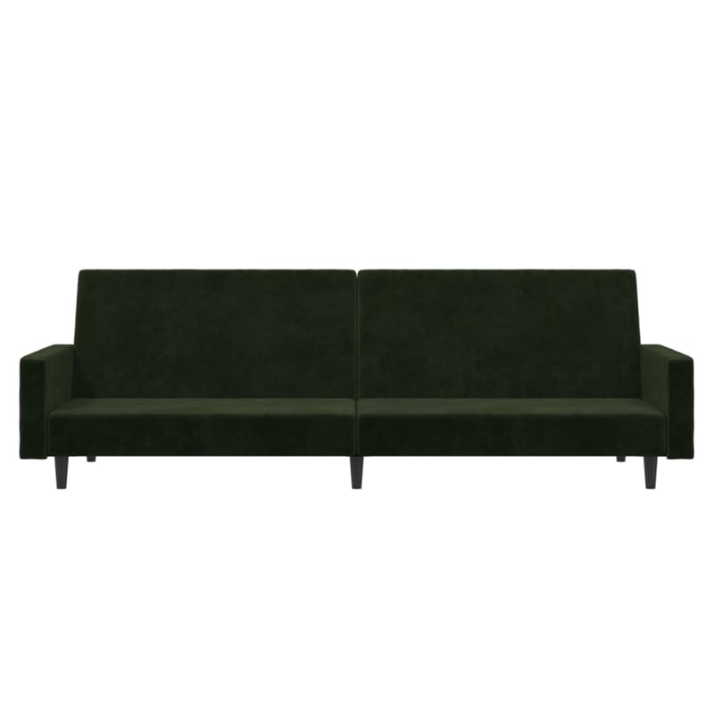Vidaxl Standard Sofa Bed in Dark Green Velvet