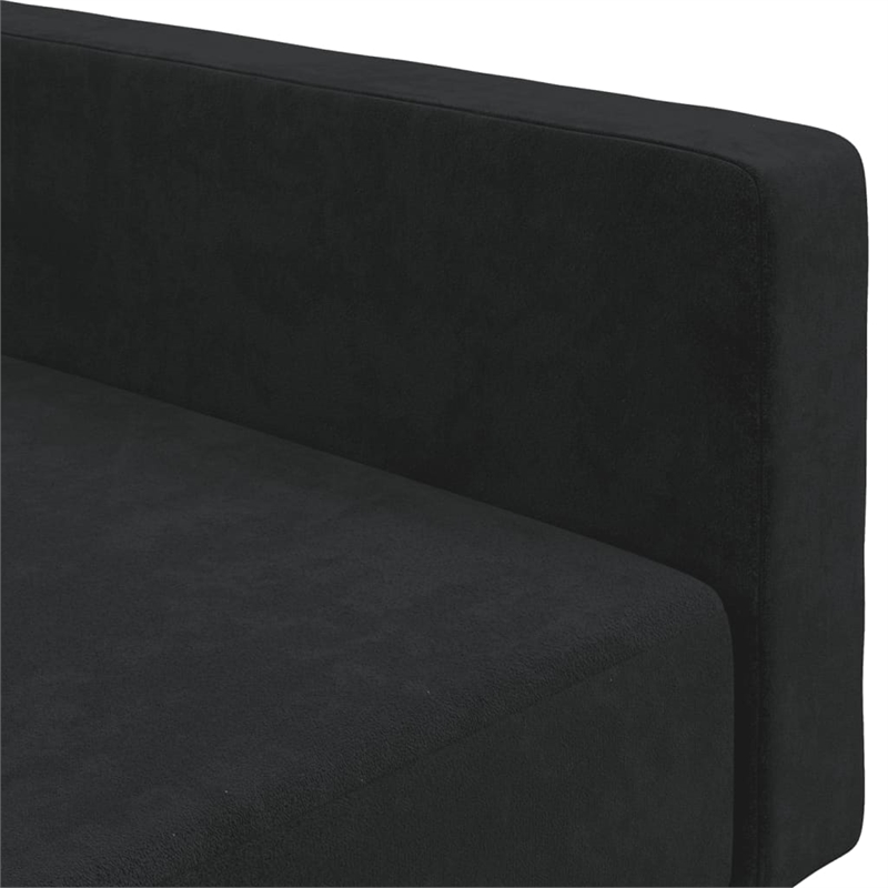 Vidaxl Medium Sofa Bed in Black Polyester Velvet