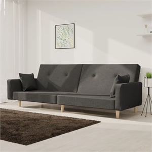 Vidaxl Sofa Bed in Dark Grey Fabric Polyester