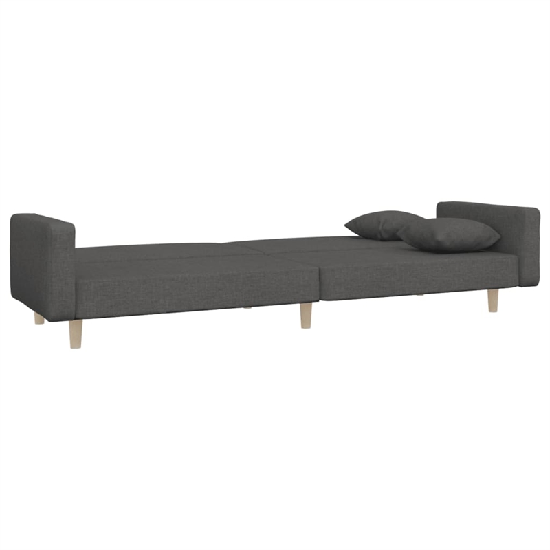 Vidaxl Sofa Bed in Dark Grey Fabric Polyester