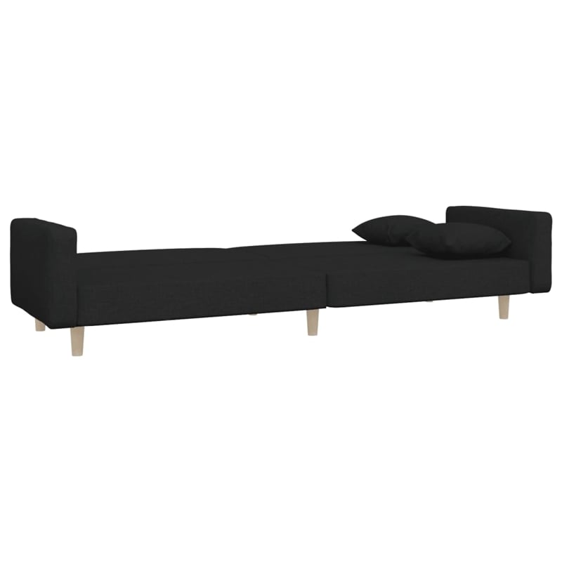 Vidaxl 2-Seater Size Sofa Bed in Black Fabric