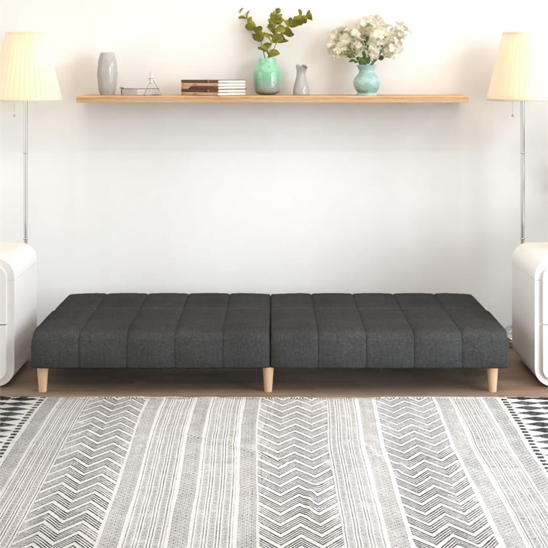 Vidaxl 2-Seater Sofa Bed in Dark Gray Polyester