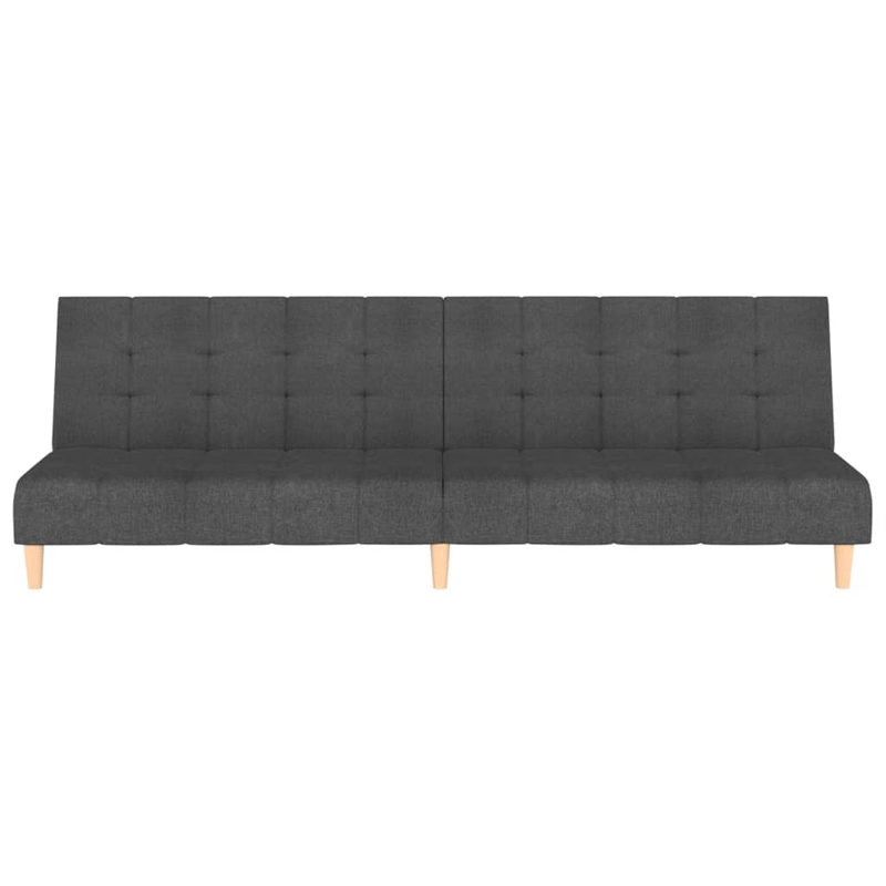 Vidaxl 2-Seater Sofa Bed in Dark Gray Polyester