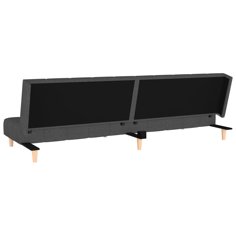 Vidaxl 2-Seater Sofa Bed in Dark Gray Polyester