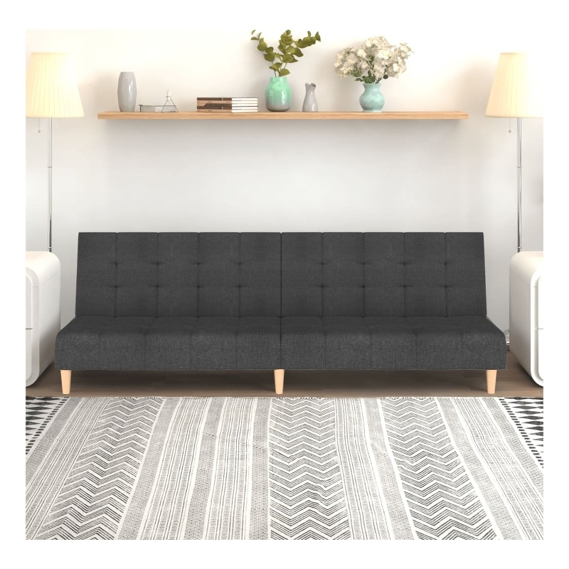 Vidaxl 2-Seater Sofa Bed in Dark Gray Polyester