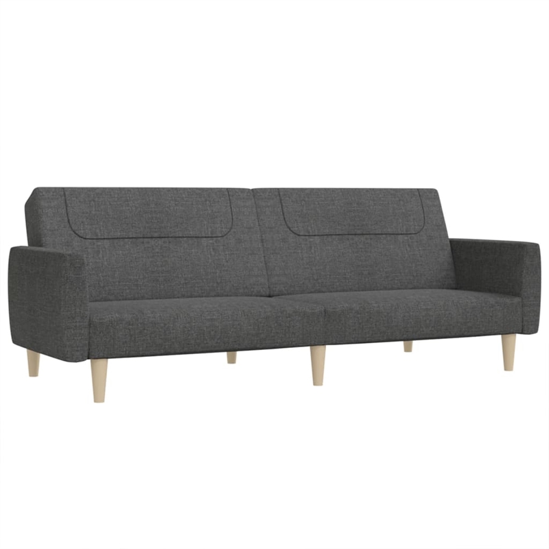 Vidaxl 2-Seater Sofa Bed in Dark Grey Fabric