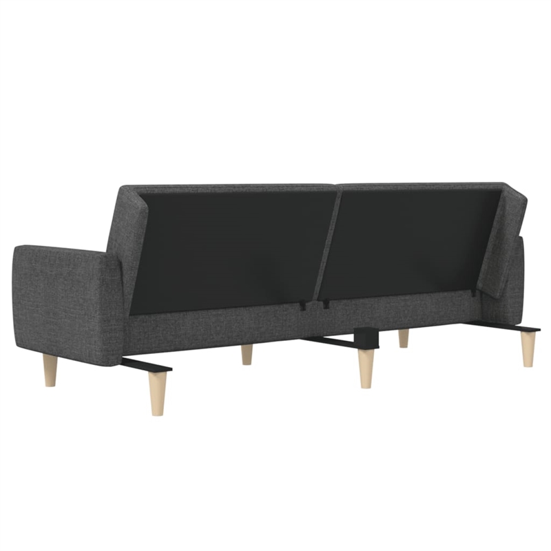 Vidaxl 2-Seater Sofa Bed in Dark Grey Fabric