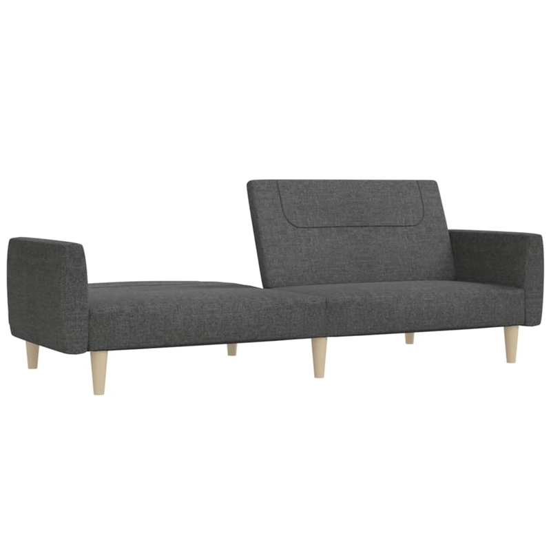 Vidaxl 2-Seater Sofa Bed in Dark Grey Fabric