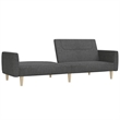 Vidaxl 2-Seater Sofa Bed in Dark Grey Fabric