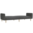 Vidaxl 2-Seater Sofa Bed in Dark Grey Fabric