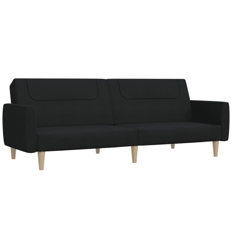 Vidaxl Sofa Bed in Black Fabric