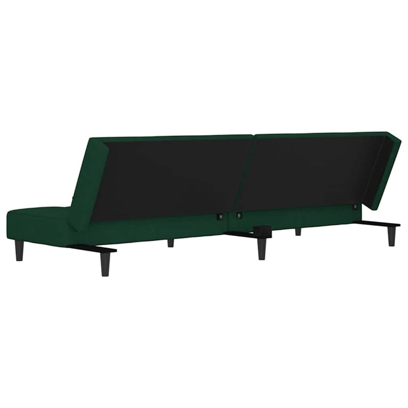 Vidaxl 2-Seater Sofa Bed in Dark Green Velvet