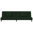 Vidaxl 2-Seater Sofa Bed in Dark Green Velvet
