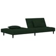 Vidaxl 2-Seater Sofa Bed in Dark Green Velvet