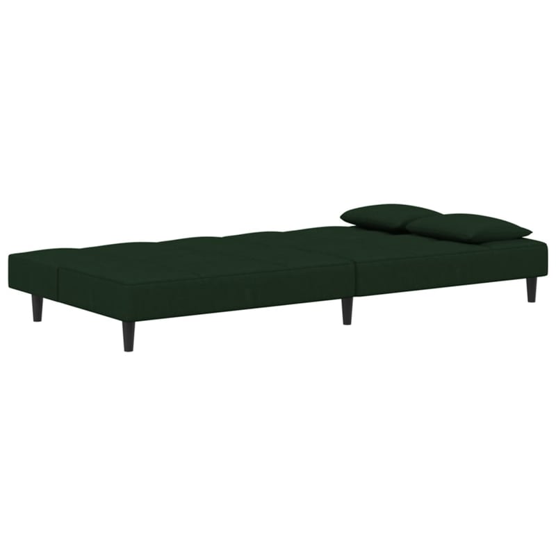 Vidaxl 2-Seater Sofa Bed in Dark Green Velvet
