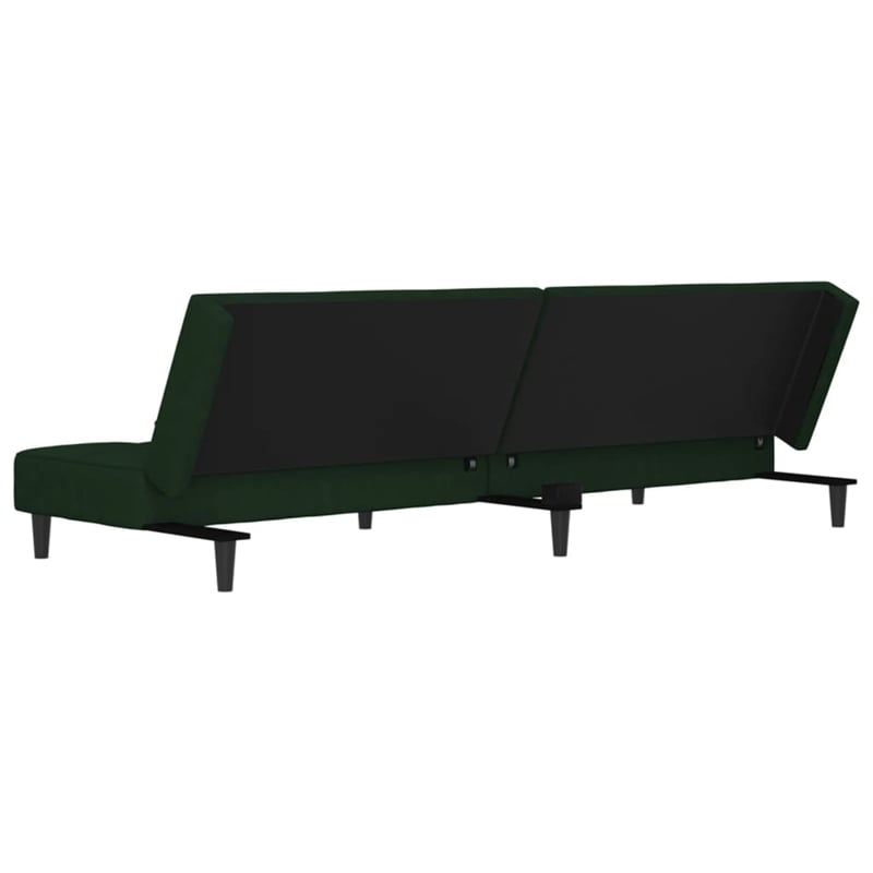 Vidaxl 2-Seater Sofa Bed in Dark Green Velvet