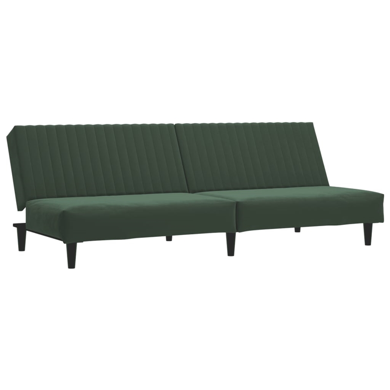 Vidaxl Sofa Bed in Dark Green Velvet