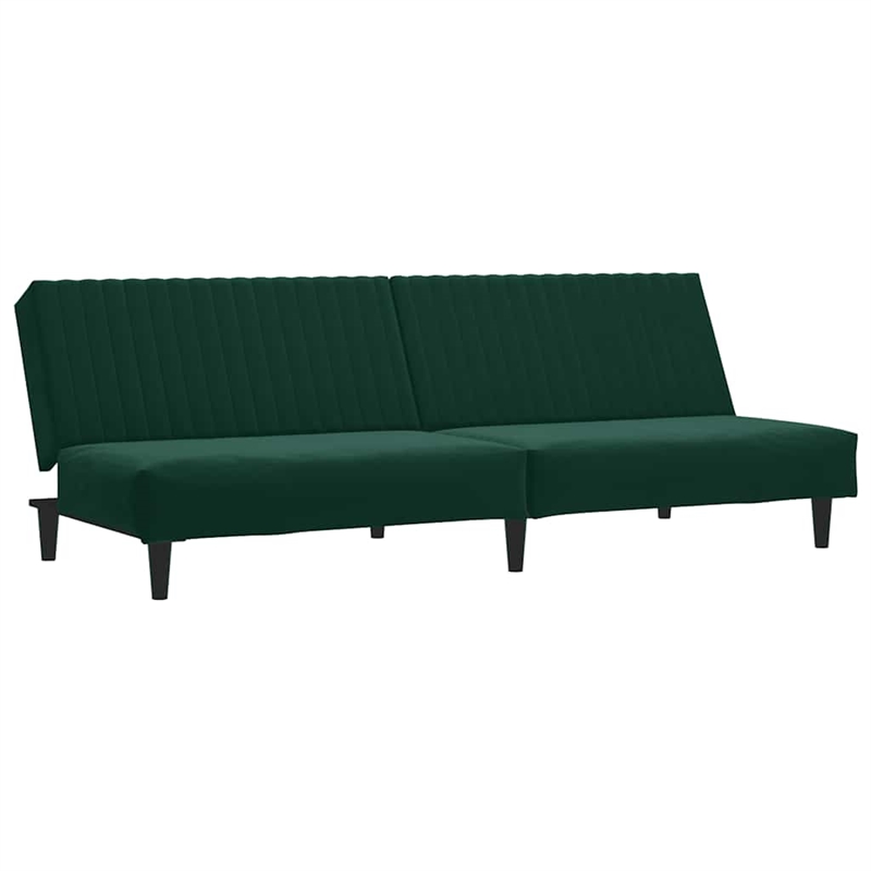 Vidaxl Sofa Bed in Dark Green Velvet