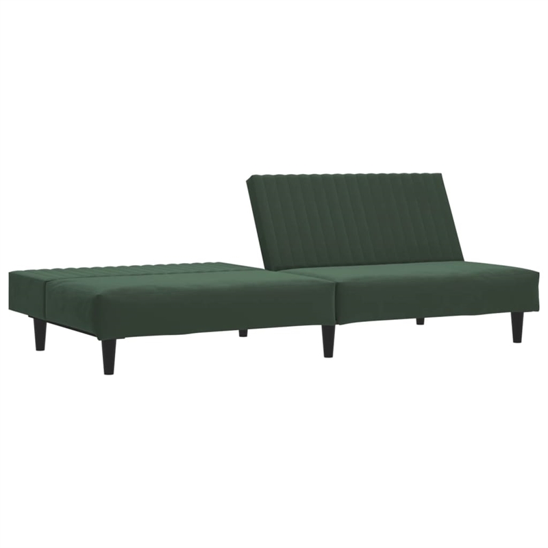 Vidaxl Sofa Bed in Dark Green Velvet