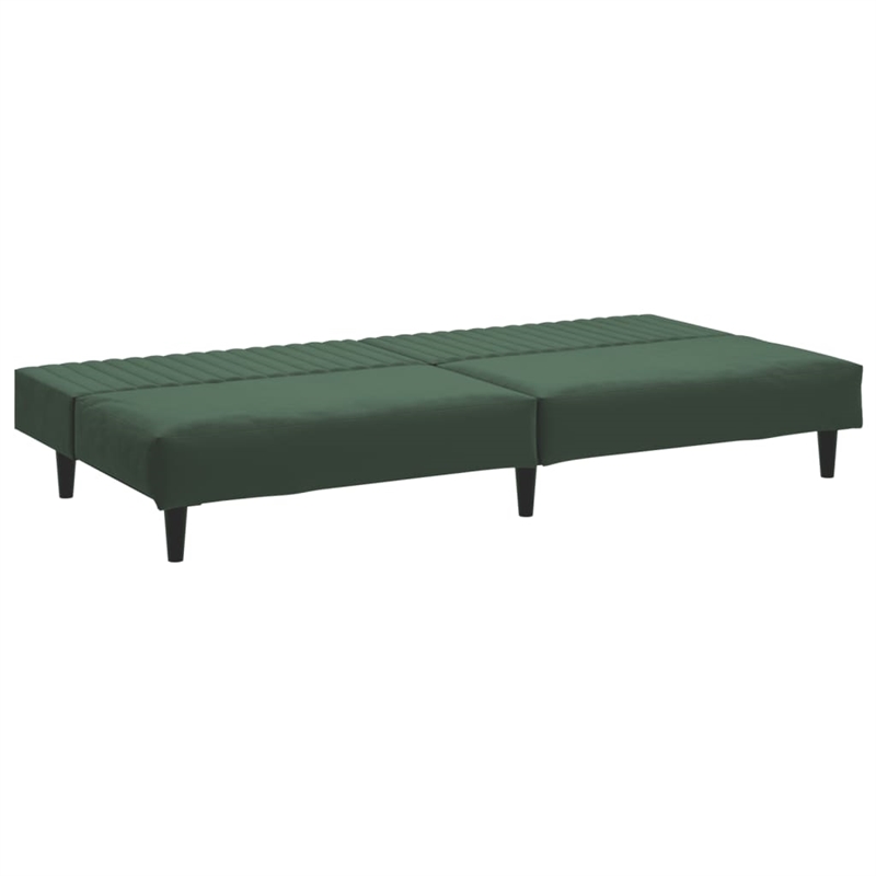 Vidaxl Sofa Bed in Dark Green Velvet