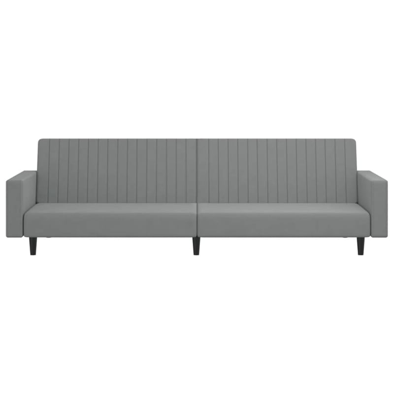 Vidaxl Sofa Bed in Light Grey Polyester Velvet