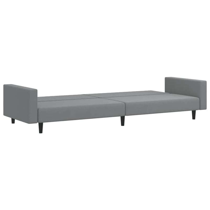 Vidaxl Sofa Bed in Light Grey Polyester Velvet