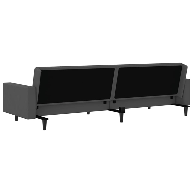 Vidaxl Sofa Bed in Dark Grey Polyester Velvet