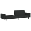 Vidaxl 2-Seater Sofa Bed in Black Polyester Velvet