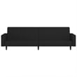 Vidaxl 2-Seater Sofa Bed in Black Polyester Velvet
