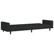 Vidaxl 2-Seater Sofa Bed in Black Polyester Velvet